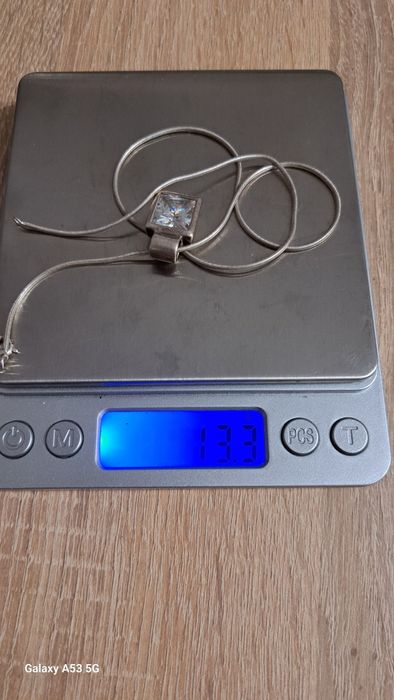 Srebrny łańcuszek z zawieszką OKAZJA 925