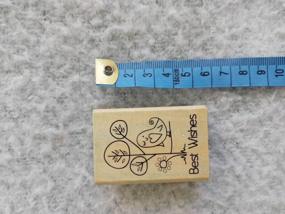 Drewniany stempel Best wishes
