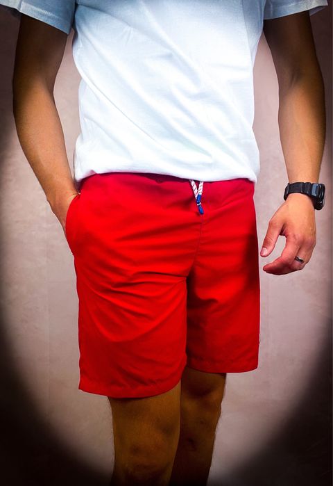 XS Bayern Monachium Czerwone Męskie Szorty Sportowe Spodenki Kąpielowe