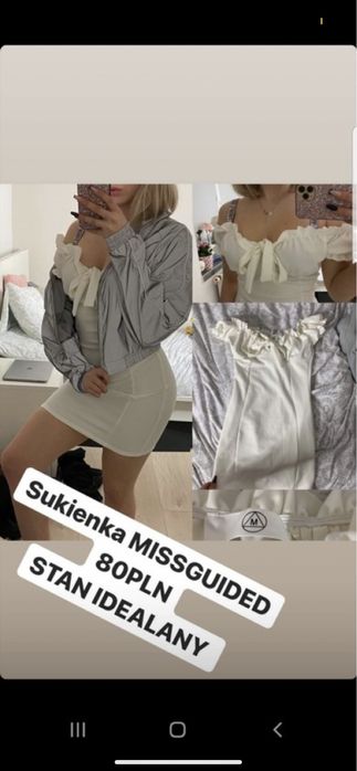 Biala sukienke missguided