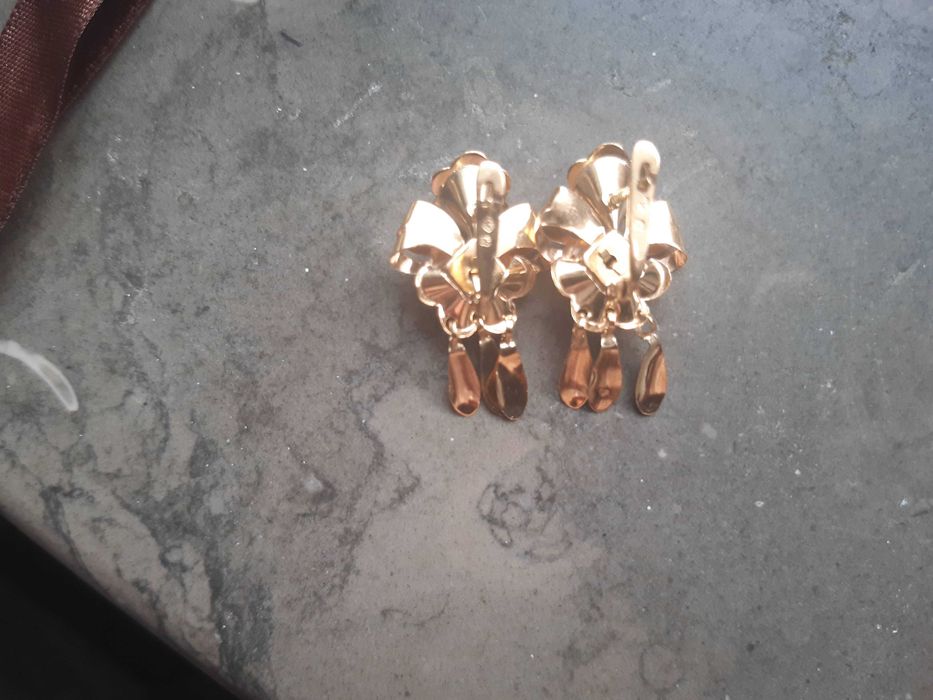 Brincos Ouro português, anos 60, 19.2 Kt, como novos