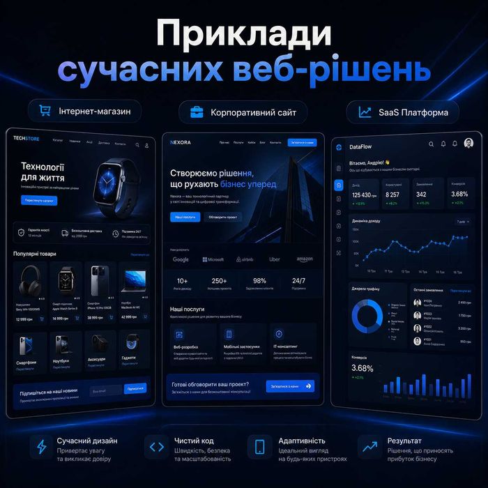 Розробка сайтів під ключ | Лендінги | Інтернет-магазини