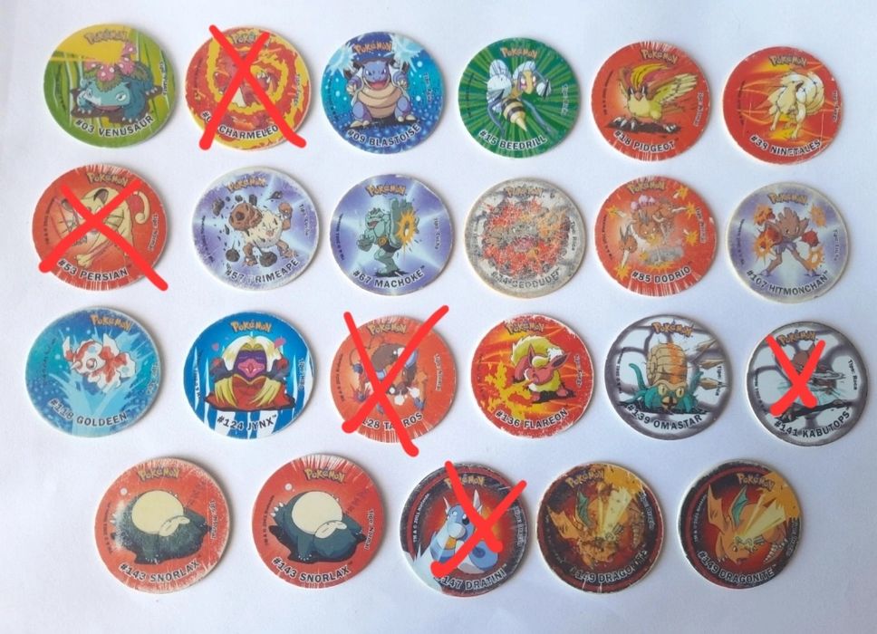Tazos pokemon attack de espanha