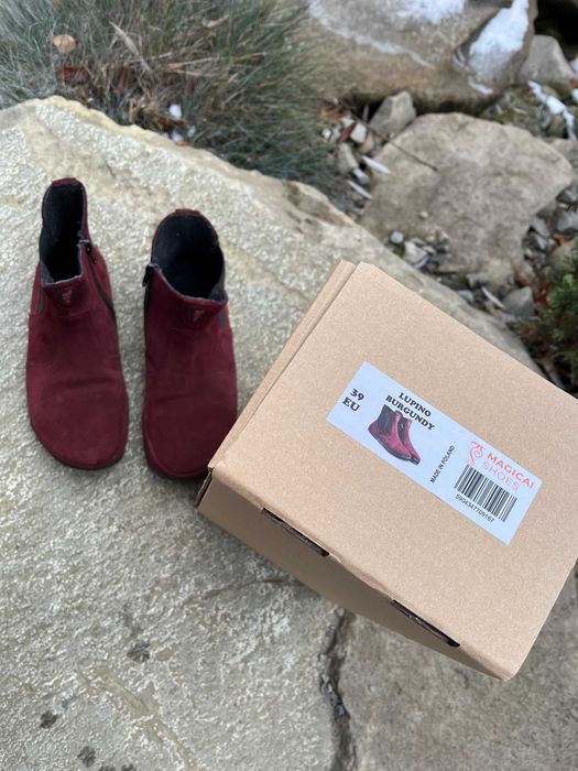 Sztyblety Magical Shoes Lupino burgundy 39 barefoot