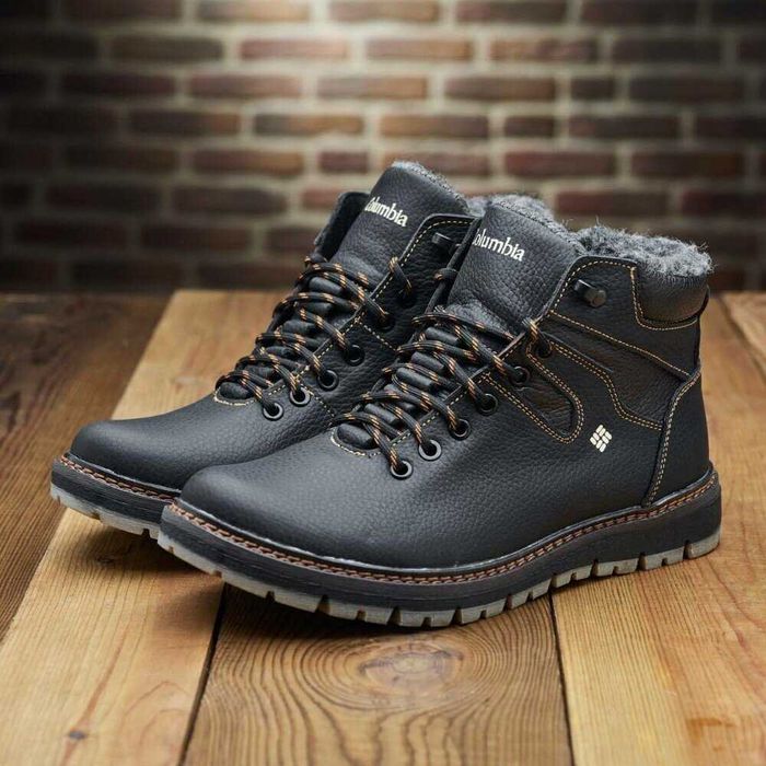 Мужские зимние ботинки Чоловічі черевики из натуральной кожи