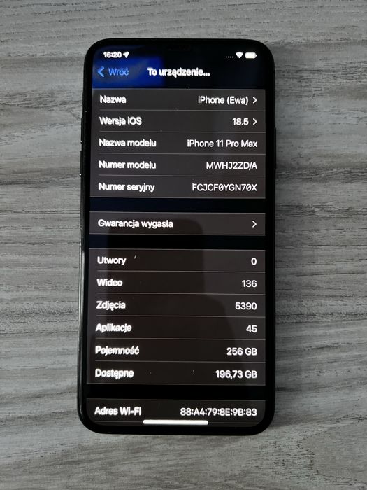 Iphone 11 pro max 256gb Space gray