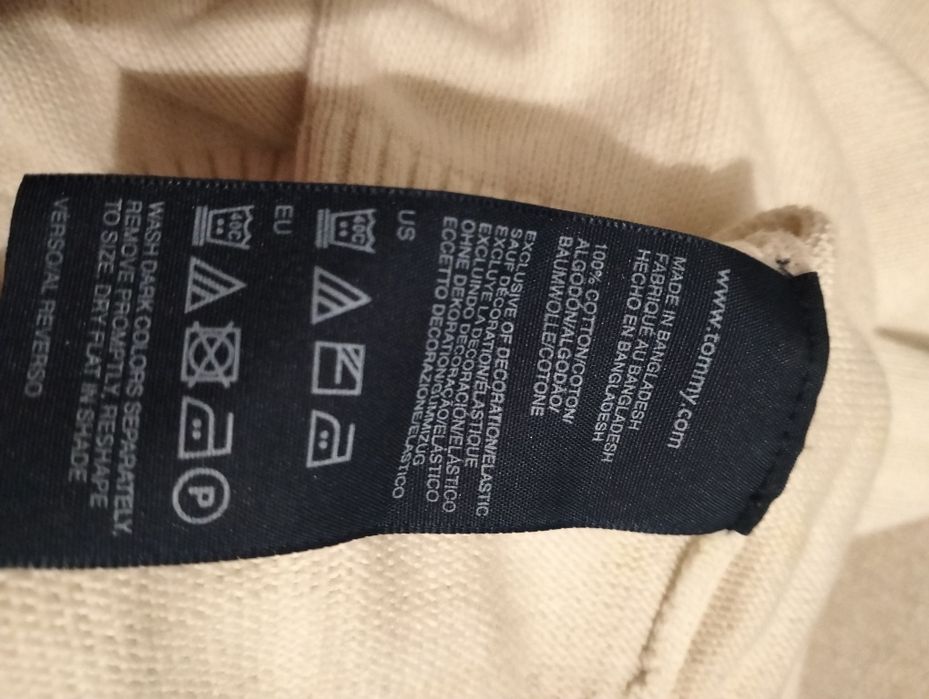Bawełniany biały  swetry Tommy Hilfiger r. M 100% bawełna