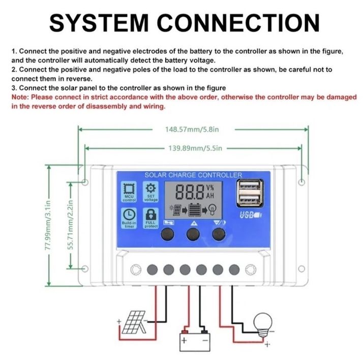 Контролер зарядки сонячних панелей