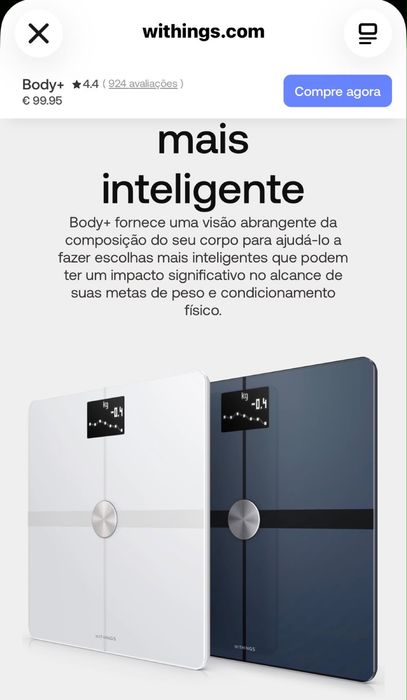 Withings Body+ como nueva, con caja y factura