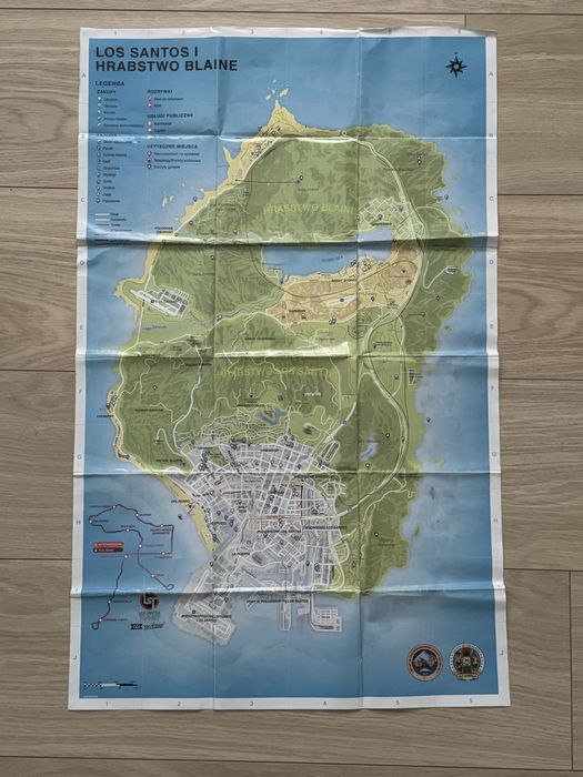 Mapa do gry GTA 5 PS4
