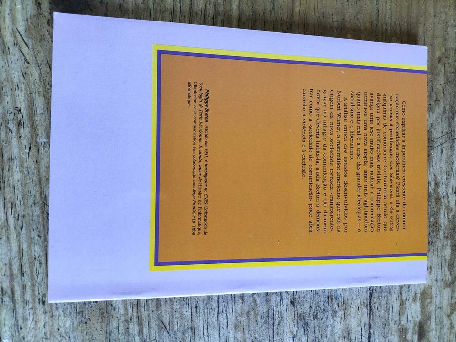Livro do autor Philippe Breton - A Utopia da Comunicação.