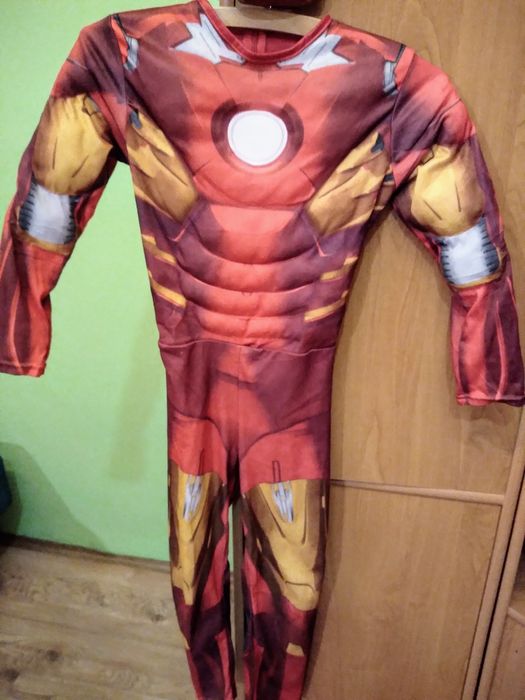 Strój przebranie IRON MAN ze świecącą maską