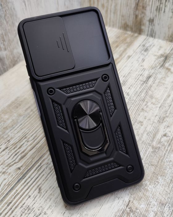 Чехол противоударный на Xiaomi Redmi Note 12 4G Шторка. Кольцо