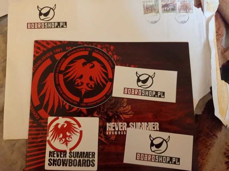 Burton Nidecker Never Summer zestaw wlepek