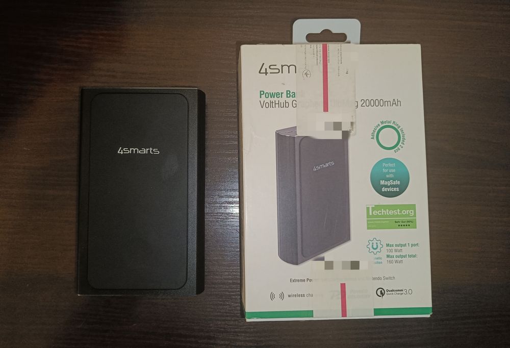 Повербанк 4smart 20000mAh 100w з безпровідною зарядкой.
