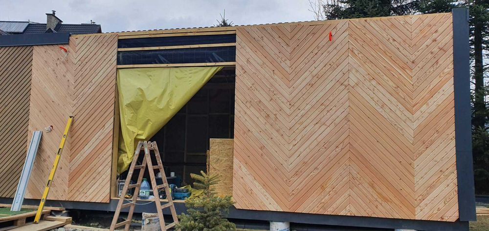 Deska elewacyjna DUO ROMB Modrzew 25mm ŚLĄSK