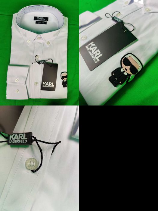 Koszule męskie M-3XL Slim Fit Karl Lagerfeld Armani Jeans Premium
