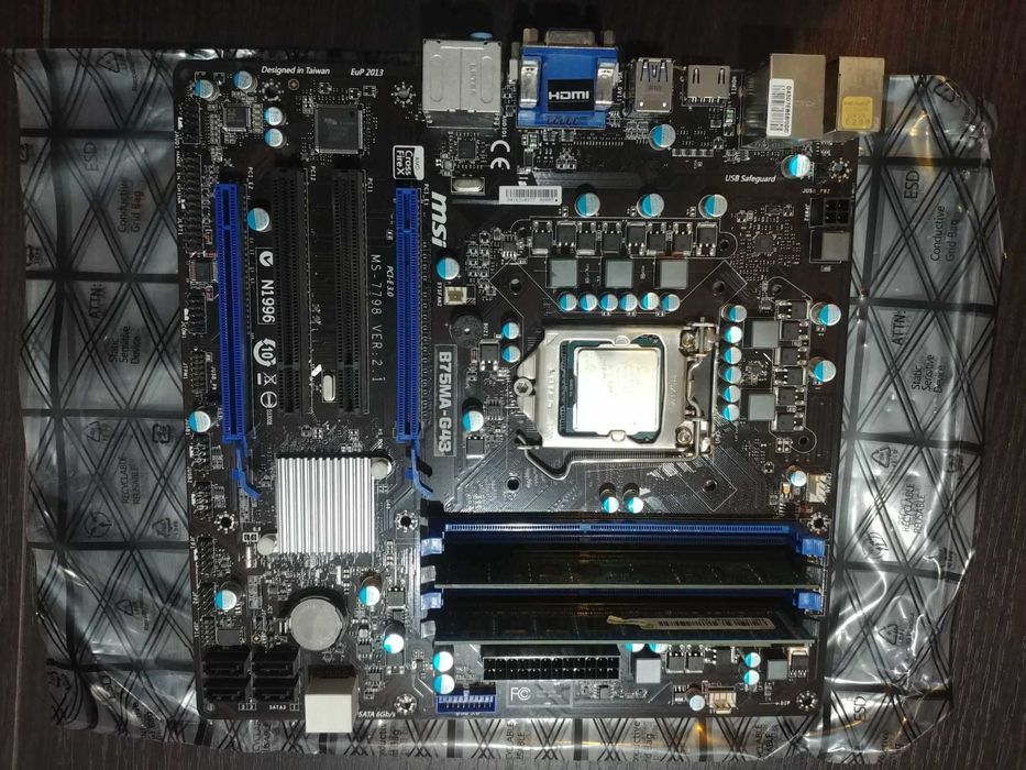 Zestaw procesor i5 3570k + płyta B75Ma-G43+ pamięć 8GB ram, 1155