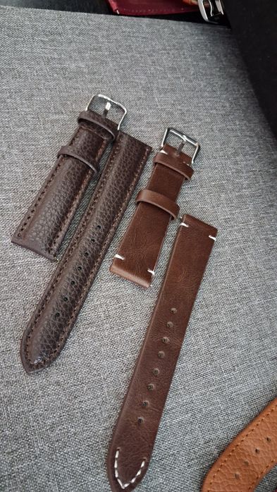 2 paski do zegarka brązowe skóra naturalna  18mm
