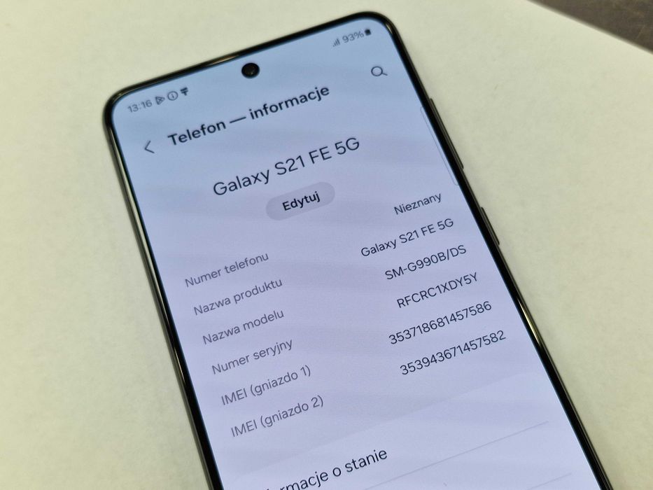 Samsung Galaxy S21 FE 5G/ 6GB/ 128GB/ Graphite/ Grade B + ładowarka