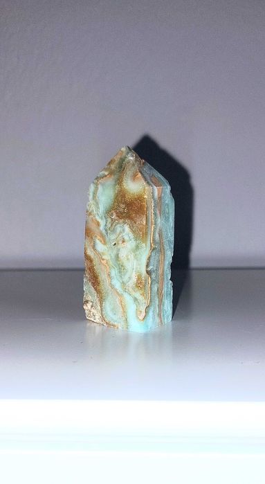 UNIKAT KARAIBSKI KALCYT NIEBIESKI rzadki naturalny minerał wieża XXL
