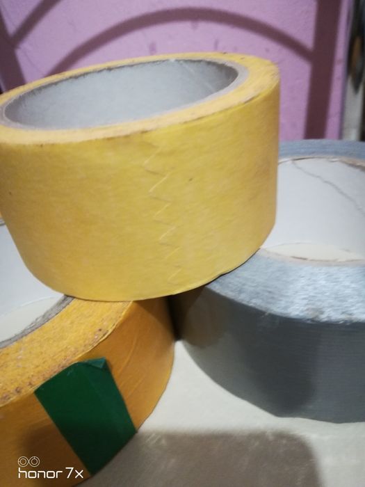 Скотч малярный-40гр двухсторонний--100гр, армированиый--100гр