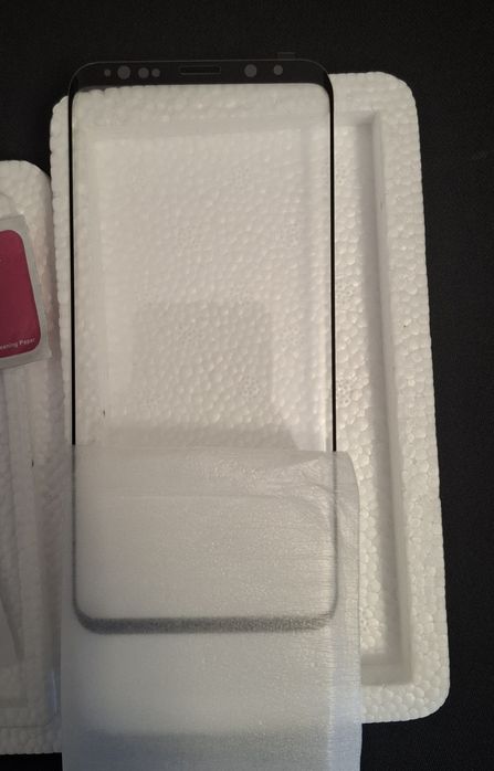 Folia szklana + Doom pancerz Case metalowa obudowa dla S9+