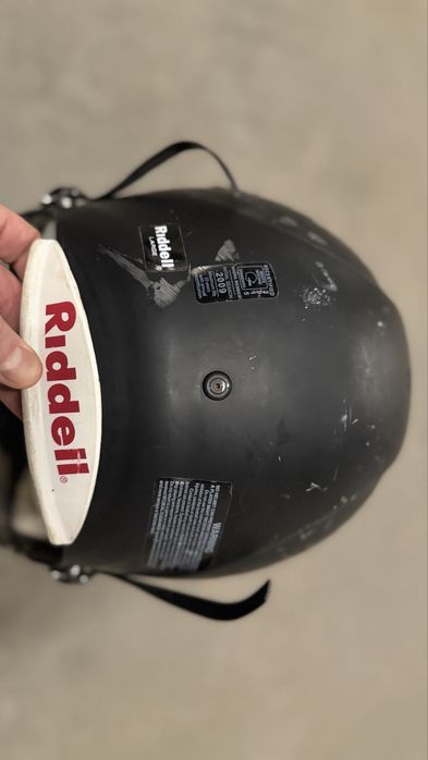 Kask futbolowy Riddell L + facemask | czarny | używany