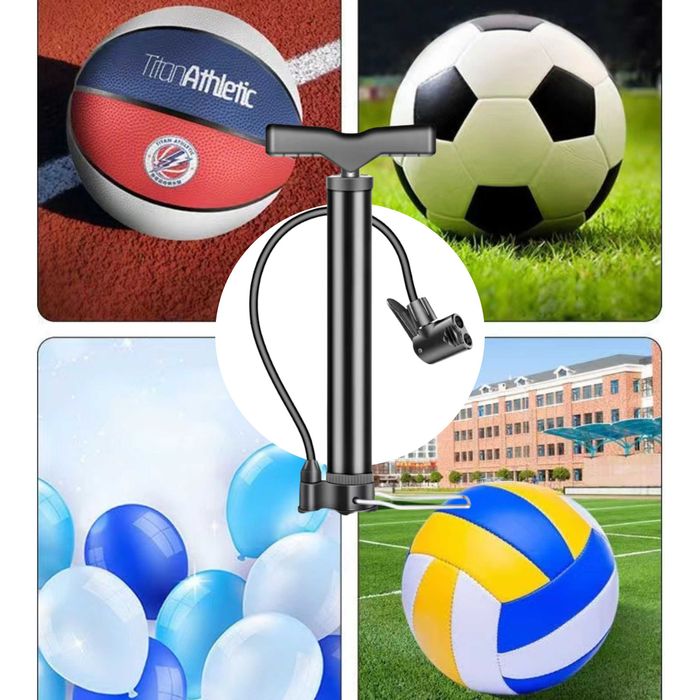 POMPKA ROWEROWA 5w1 Nożna Ręczna Z Wężykiem Do Roweru Piłki Motoru