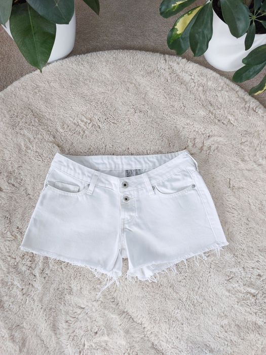 Spodenki krótkie jeansowe szorty Mango białe XS 34