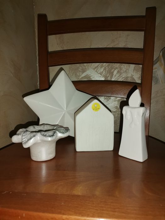 Ceramiczne ozdoby - 4 sztuki