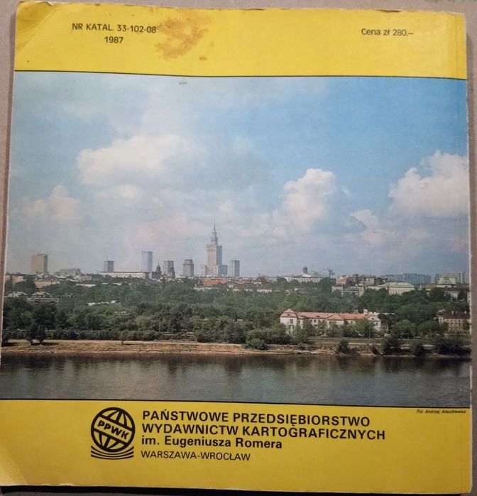 Warszawa, plan miasta z 1987 r.