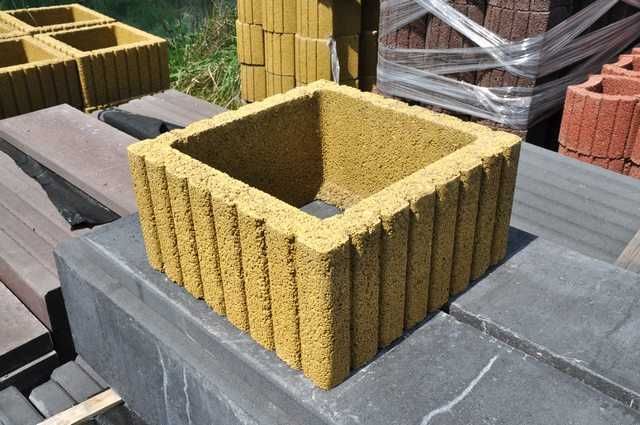 Donica kwadratowa KOLORY 40x40x20cm Betonowa Ogród kurier