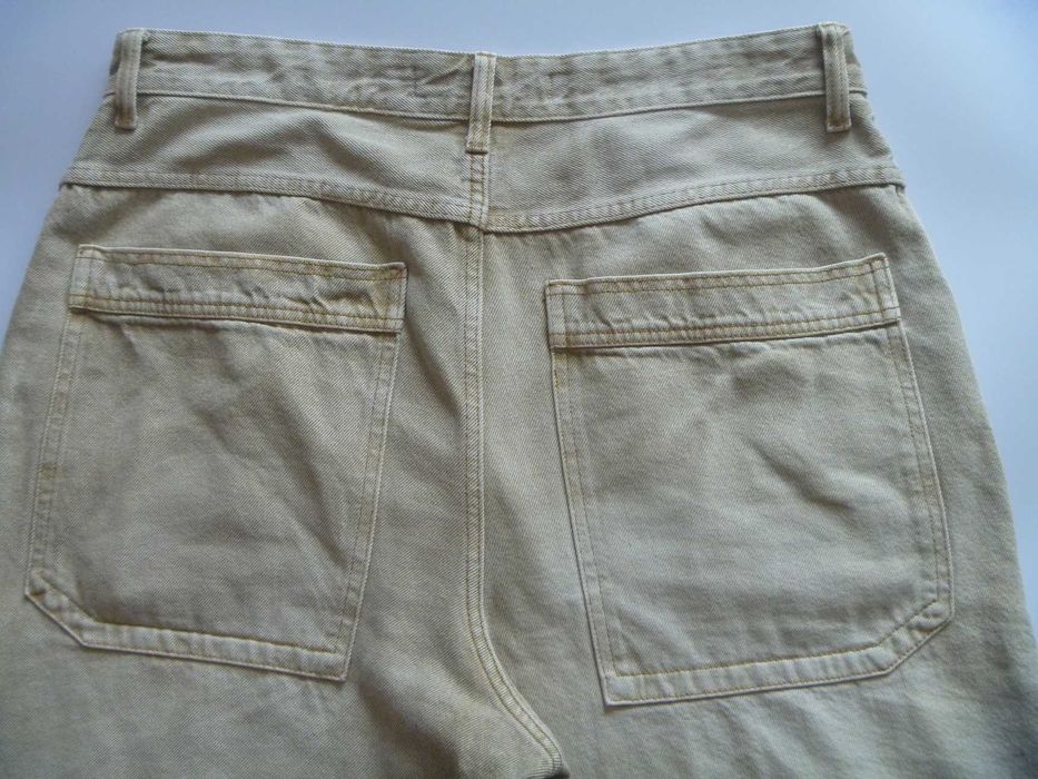 Spodenki Bershka Super Baggy 3/4 Bawełna Hiphop Bardzo Szerokie Roz 34