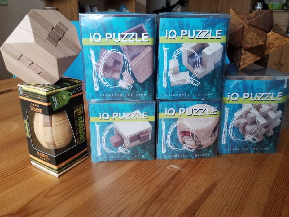 Układanki logiczne z drewna, gry drewniane IQ Puzzle
IQ Puzzle
