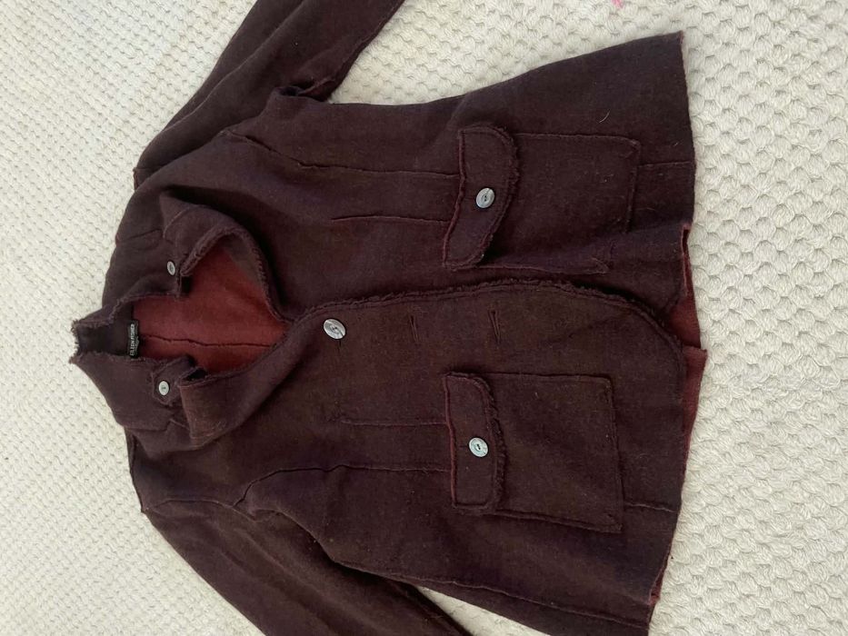 Wełniany żakiet eileen Fisher 96% merino rozmiar L.