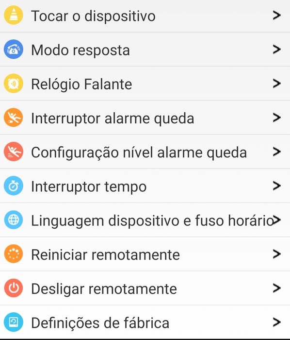 Relógio sénior SOS anti queda