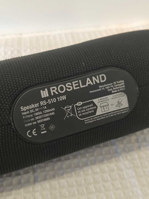 Coluna Bluetooth Portátil Roseland RS-510 (10W) - Preto