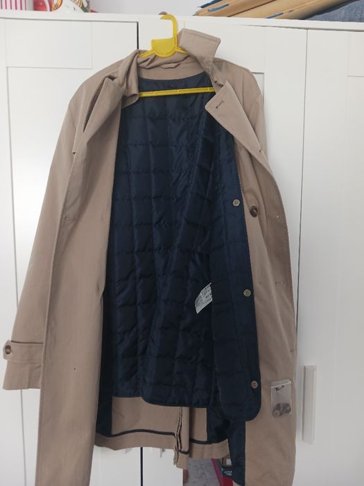 Gabardina - Benetton - Castanho Claro Beje- Gabardine