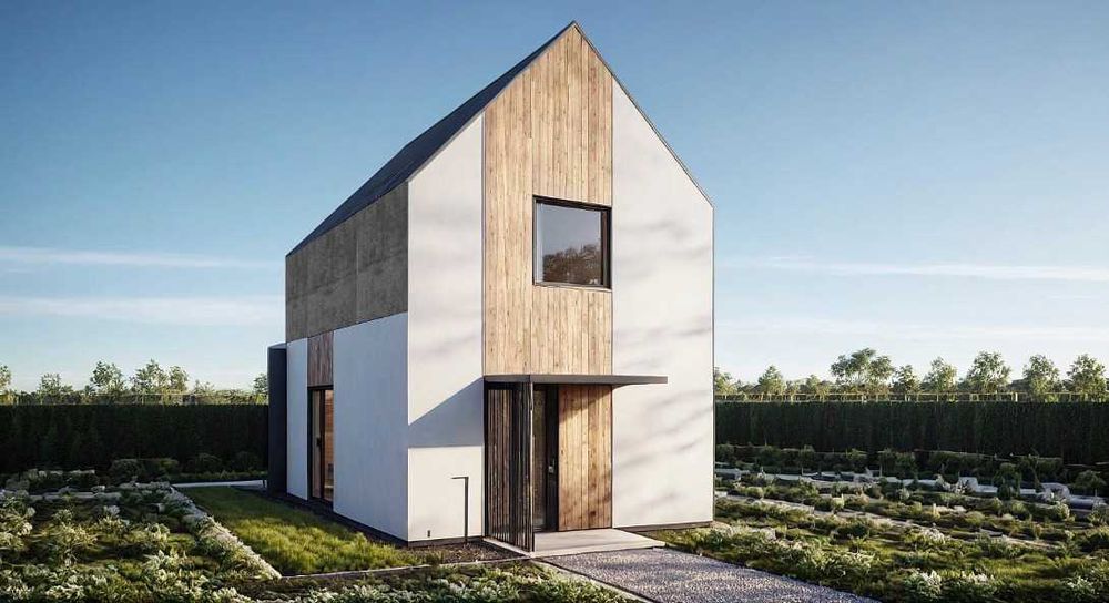 Domek CAŁOROCZNY 46,99m2 EKONEST35 na konstrukcji STALOWEJ LGS