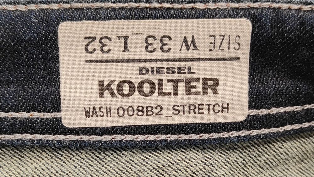 Wr) DIESEL KOOLTER oryginalne spodnie jeansowe Roz.33/33