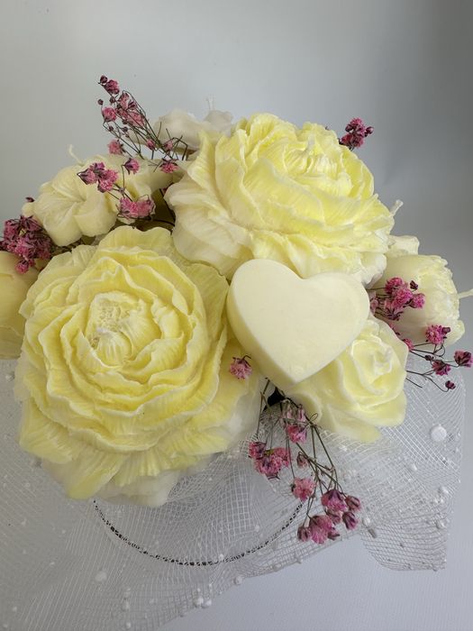 Flower box z świeczek sojowych.