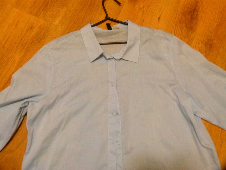 H&M koszula niebieska elegancka biurowa rozm 42/44 XL/2XL oversize