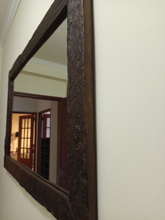 Promoção da semana só 45€ Espelho com rebordo madeira rústica