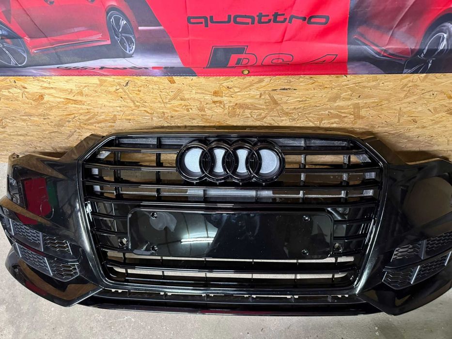 Zderzak przedni Audi A6 C7 lift s-line black spryski 4xpdc gril kratki