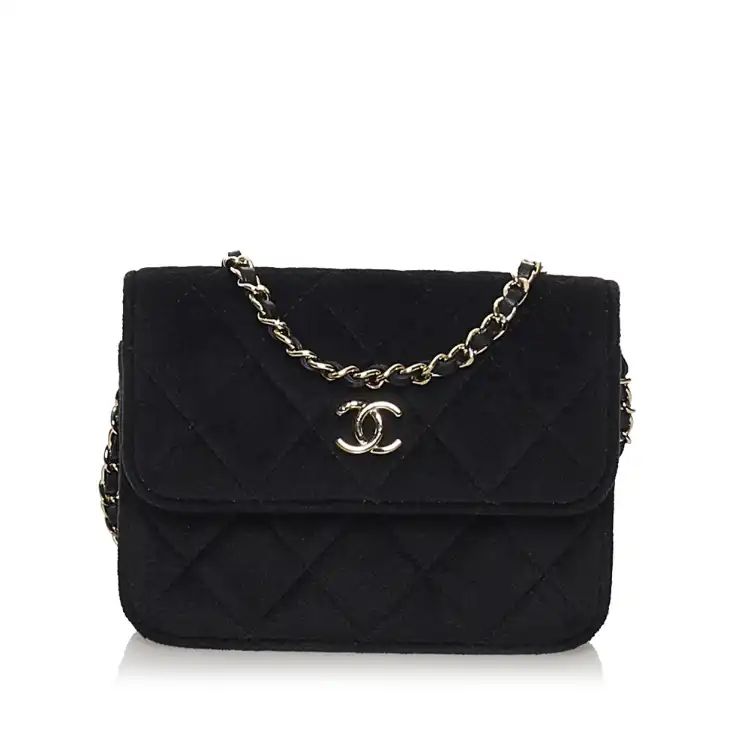 Chanel Black Matelasse Pearl Crush Flap Bag Leather ref.856128