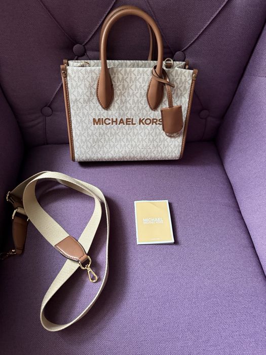 Torebka Michael Kors Mirella Small vanilia monogram mała