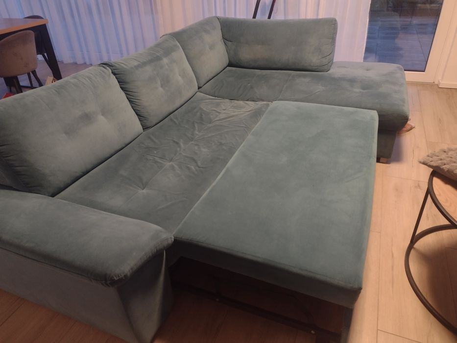 Narożnik kanapa kolor morski/niebieski