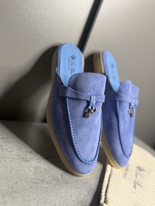 Мюлі лоро піана lp loro piana сабо жіночі дуже гарні лофери замшеві натуральна замша сабо лоріки