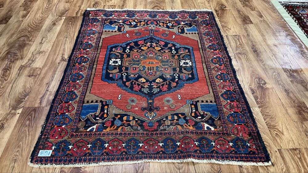 PERSKI ZANJAN | Ręcznie tkany dywan z Iranu | Około 70 lat historii | 110 × 150 cm